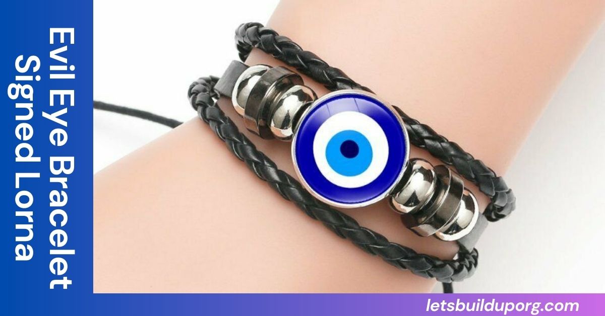 Evil Eye Bracelet Signed Lorna